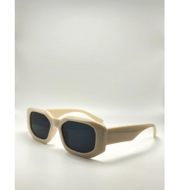 Light beige square-framed...