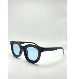 Black-framed light blue...